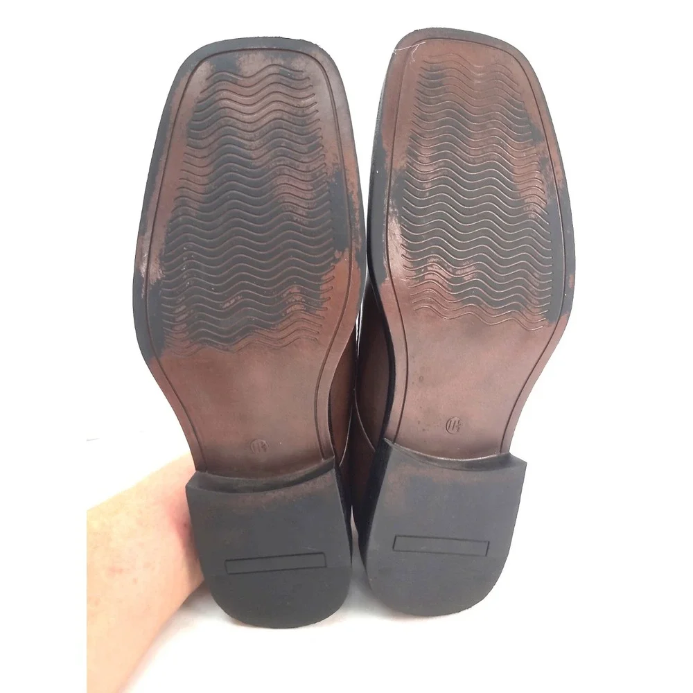 Borelli Matthew Mens Loafers Brown Leather Sz 11.5